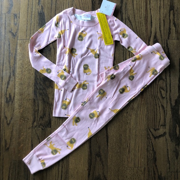 NWT HANNA ANDERSSON PINK PURPLE STRIPE ORGANIC SHORT JOHN PAJAMAS 120 6 7 140 10